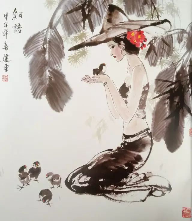 国画人物画作品教学,国画人物画画法技巧