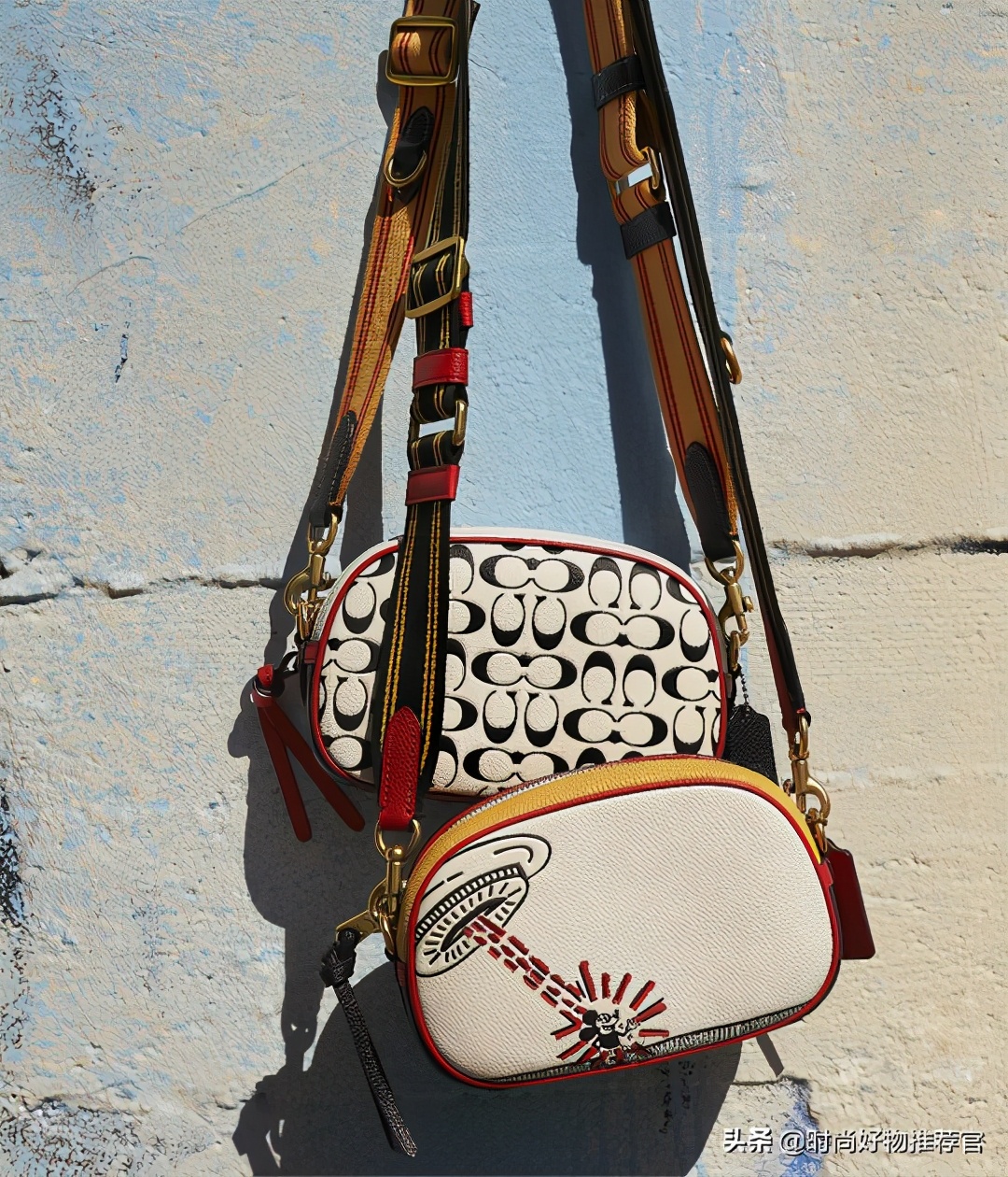 coach日记刺绣联名款,coachdisney联名包粉色