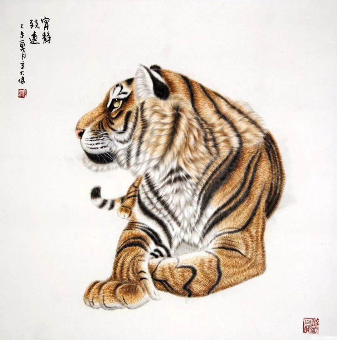 他笔下的虎充满了人的柔情与善意