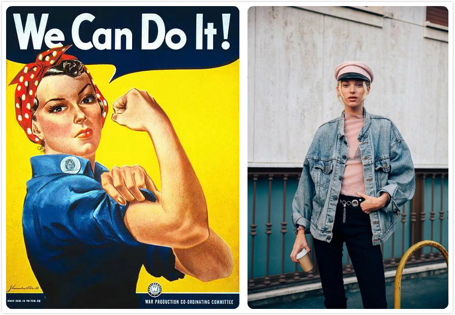 牛仔衣又是春天不可缺少的衣服,冬季牛仔衣的穿搭酷飒