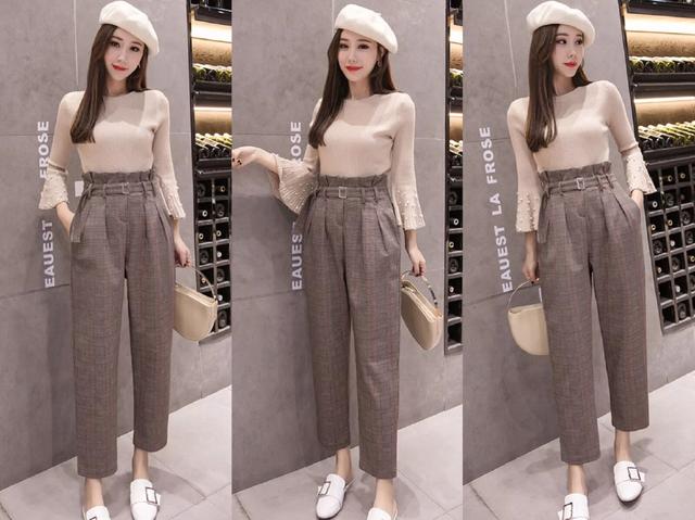 哈伦裤阔腿裤怎么搭配上衣,宽松阔腿裤哈伦裤搭配