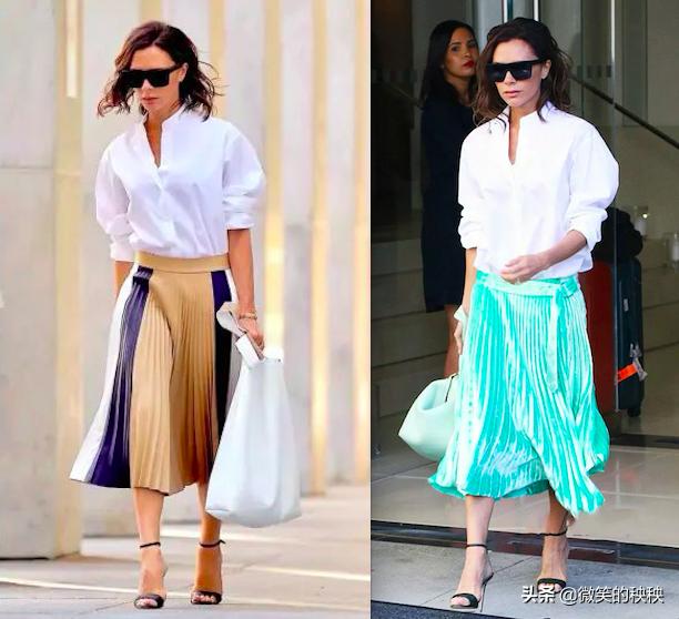 百褶裙气质又时髦,百褶裙时尚潮流款长款