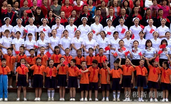 天水麦积区我和我的祖国快闪,麦积区歌唱祖国快闪