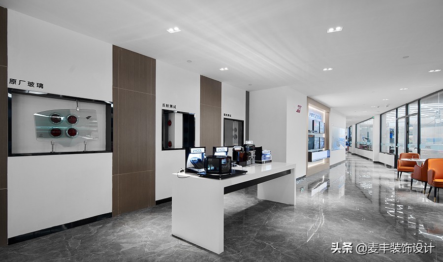 杭州豪华型汽车洗美店THEONE，1000㎡现代主义工装项目落地