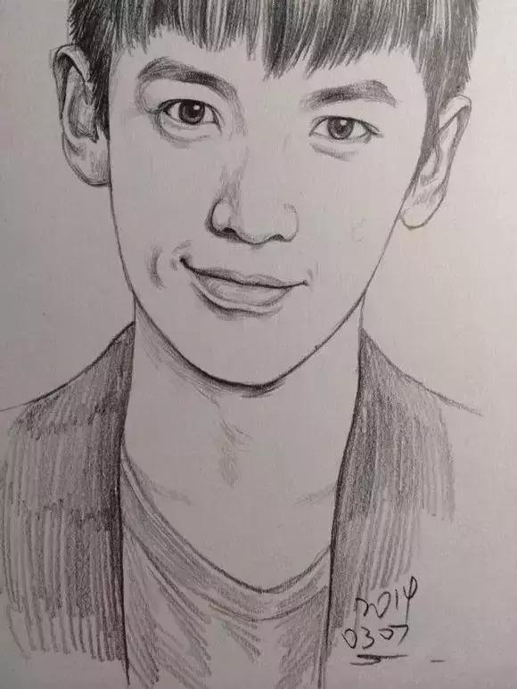 速写看一眼画一笔,用速写的方法画肖像画