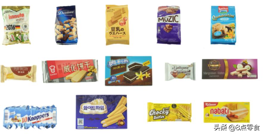 香甜酥脆的威化饼,四种口味的威化饼