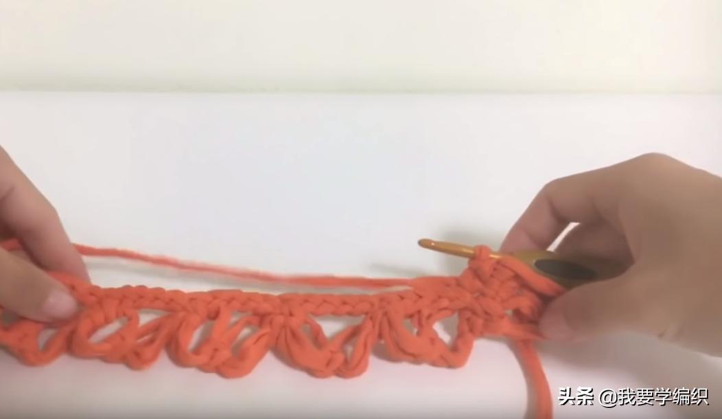 钩针花边袋,手提袋的钩织方法