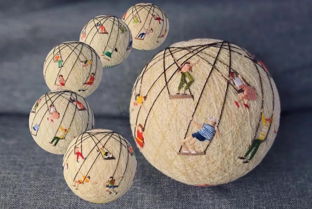 惊艳！“球上刺绣”你见过吗？她在球上绣出二十四节气，无数粉丝为之打call