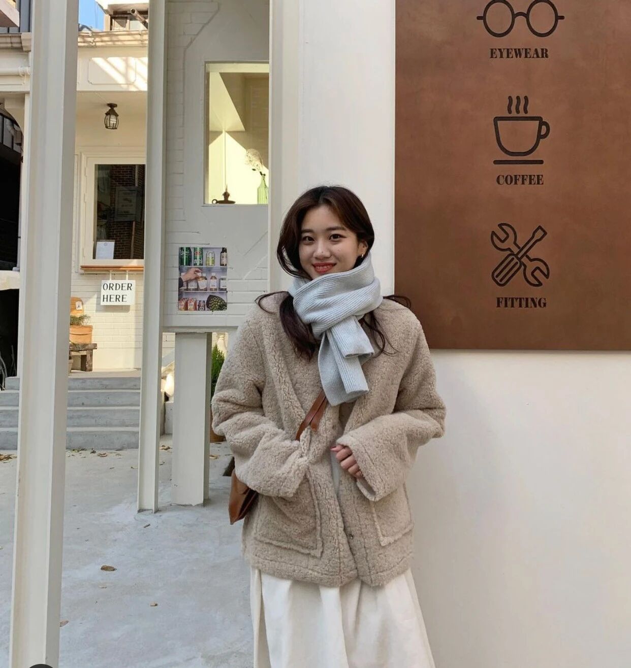 大码显瘦羊羔毛外套,羊羔毛外套的有效穿搭