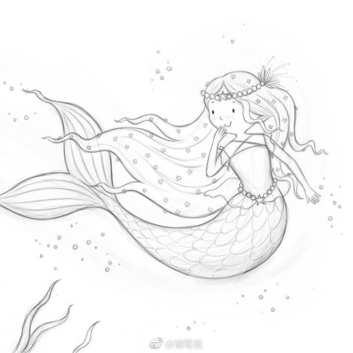 自带少年感的插画铅笔画,随手画插画第1笔就很萌