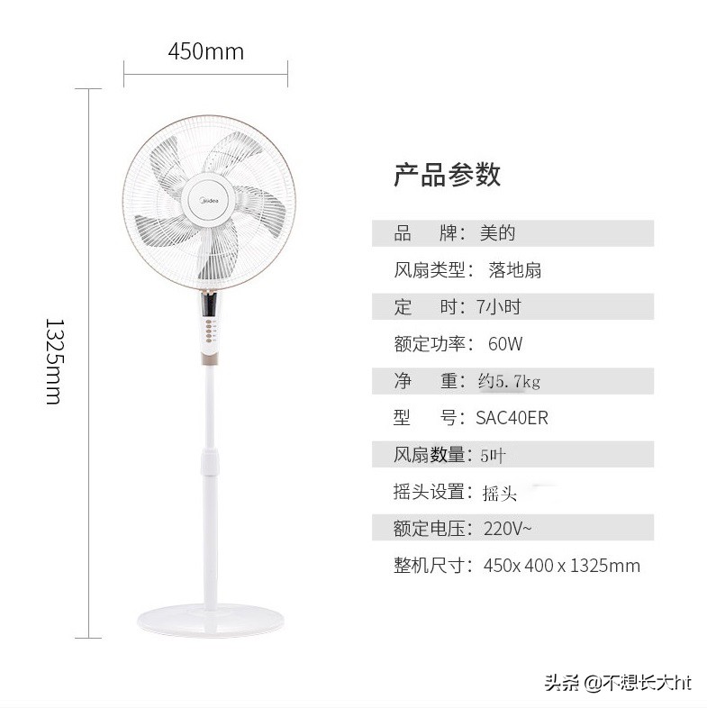 美的落地扇fs4015g1,美的落地扇fs40-10d
