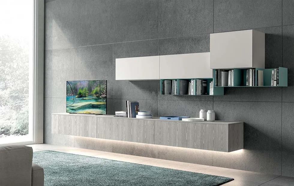 电视柜橱柜整面墙一体,橱柜厨边柜电视柜一体