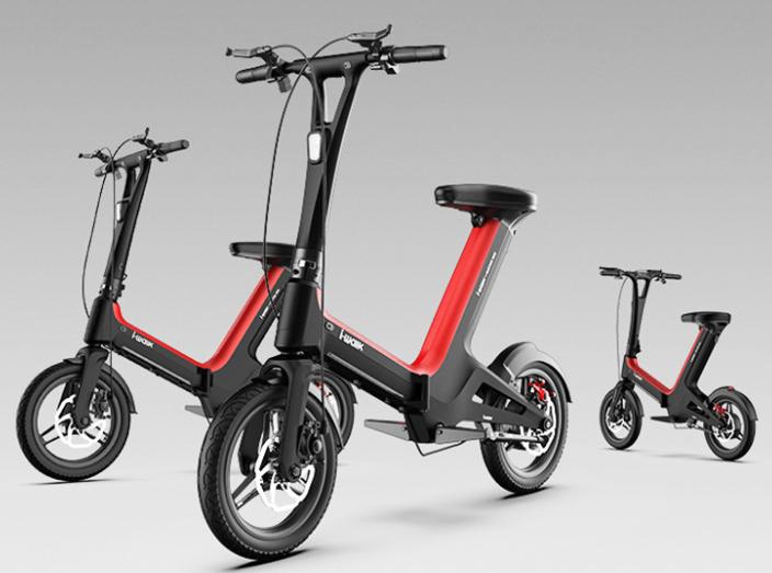 新款折叠电动车油刹,前后双碟刹锂电电动车