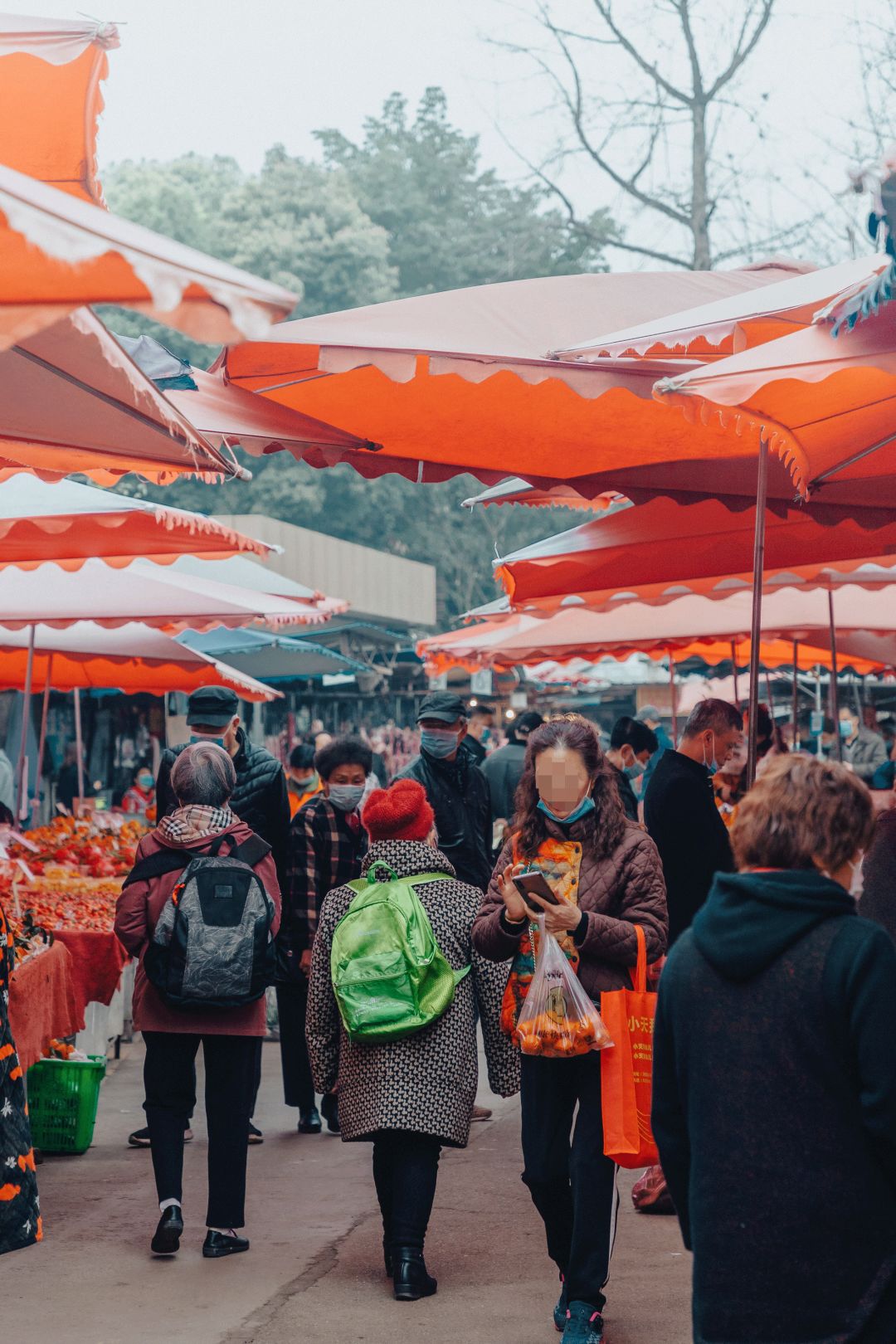 沙河边的野生菜市，是成都嬢嬢的狂欢现场