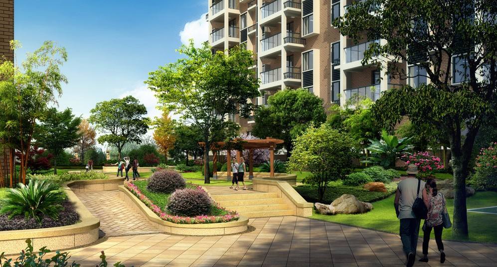 开发商大型园林景观设计,蓝海设计