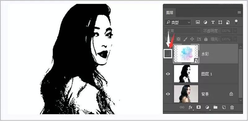 ps人像水彩画制作,ps人像水墨画调色教程