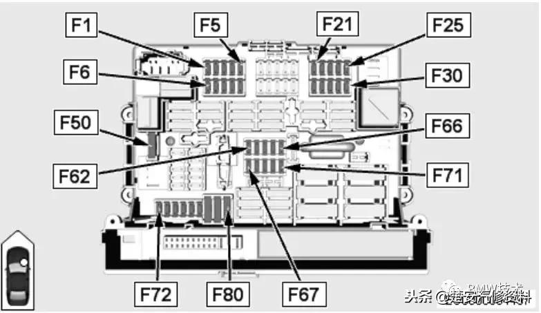宝马各车型点烟器保险丝位置图,宝马点烟器保险丝标志图