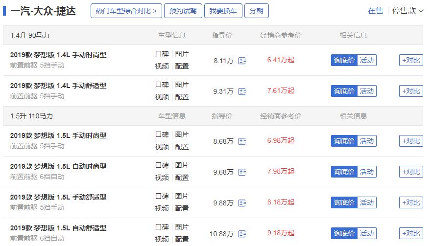 6w落地公认十大良心车捷达,大众捷达性价比高实用型的车