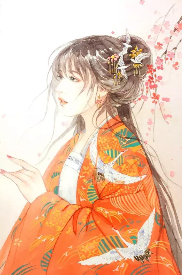 手绘古风少女，唯美灵动，唤起少女们心中的三生三世