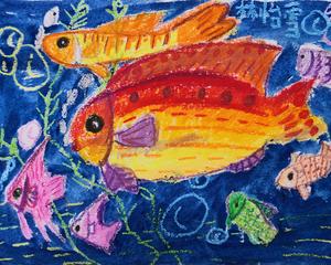 美术兴趣班油画棒创意范画3-5岁,100幅适合新手的油画棒作品