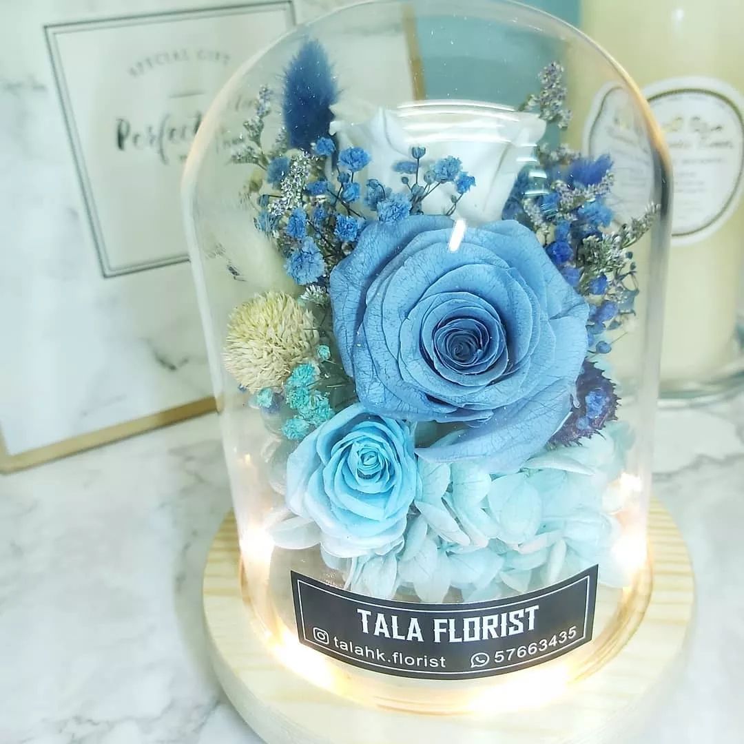 新款永生花玻璃罩,玻璃罩永生花手工diy制作