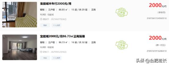 合肥房价每个区是多少,合肥出租房价格是多少钱一个月