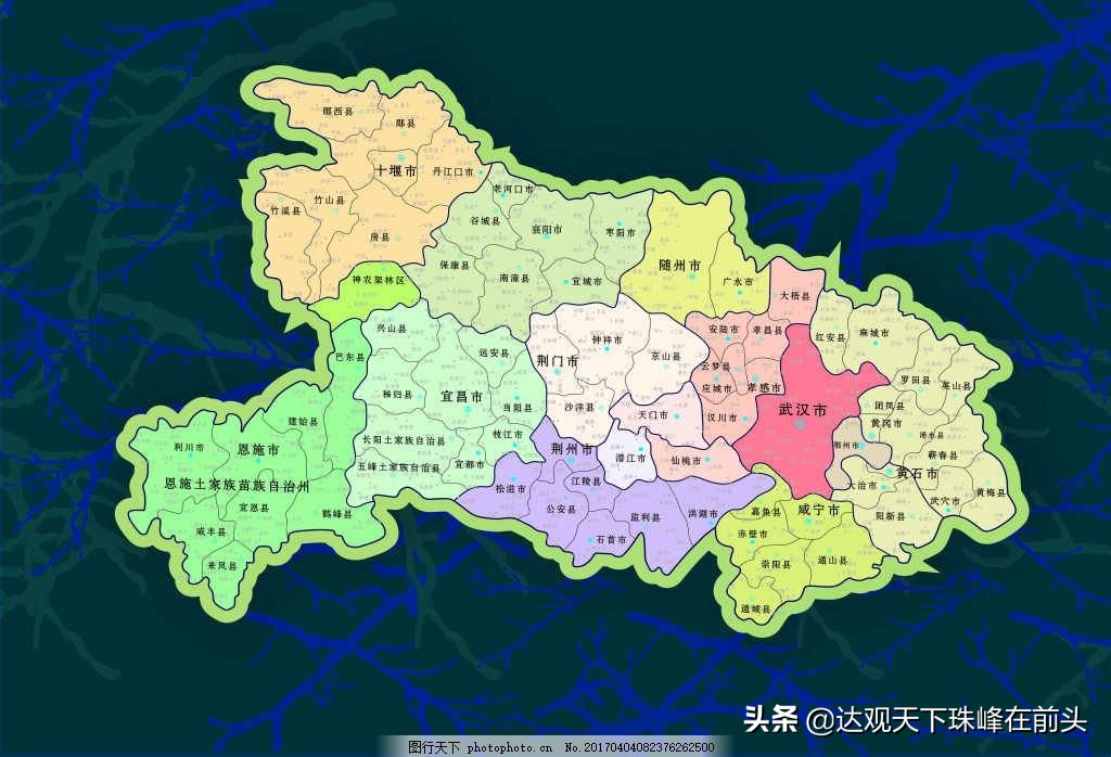 湖北省行政区划地图,湖北省铁路地图全图