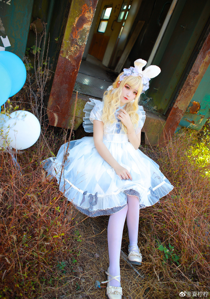 夏日感满满的lolita,lolita粉色气球