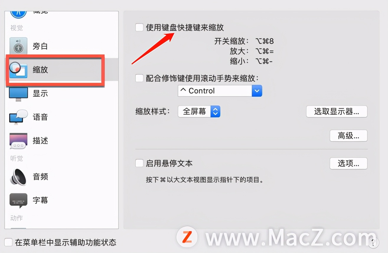 mac网页怎么缩小放大,mac怎么放大缩小手势