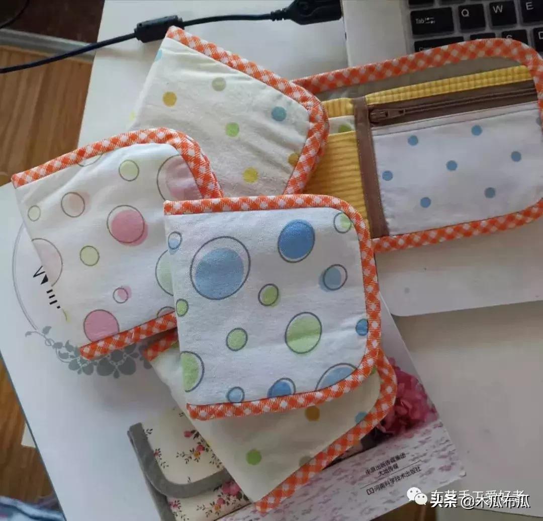 手工布艺钱包卡包2.0超级简单,布艺双层钱包的做法视频