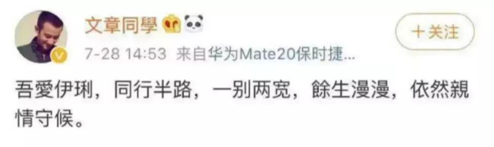 马伊琍一别两宽各自生欢,马伊琍说的经典一段话且行且珍惜