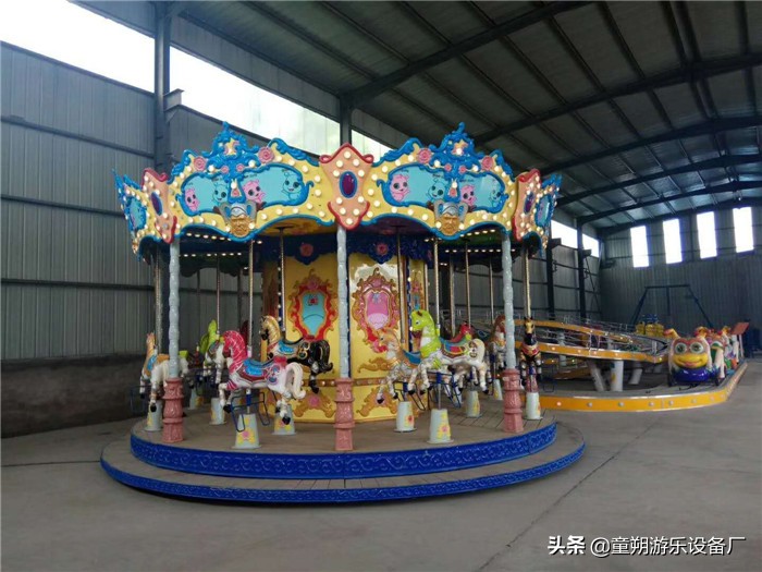 38座双层转马是不是大型游乐设备,儿童转马游乐设备价格
