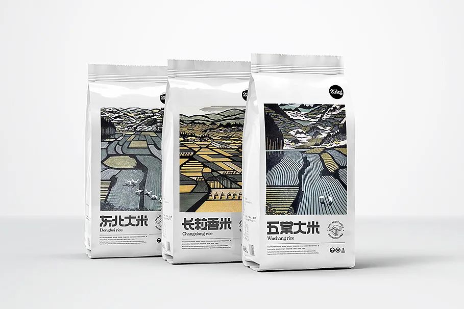 包装大米造型,高端大米包装设计大全