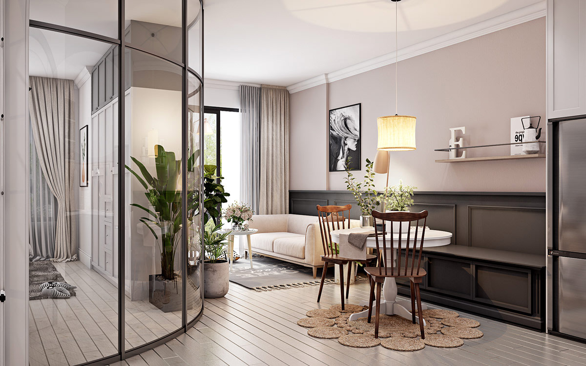 一室一厅小公寓怎么装修好看,一字型小公寓装修设计30平方米