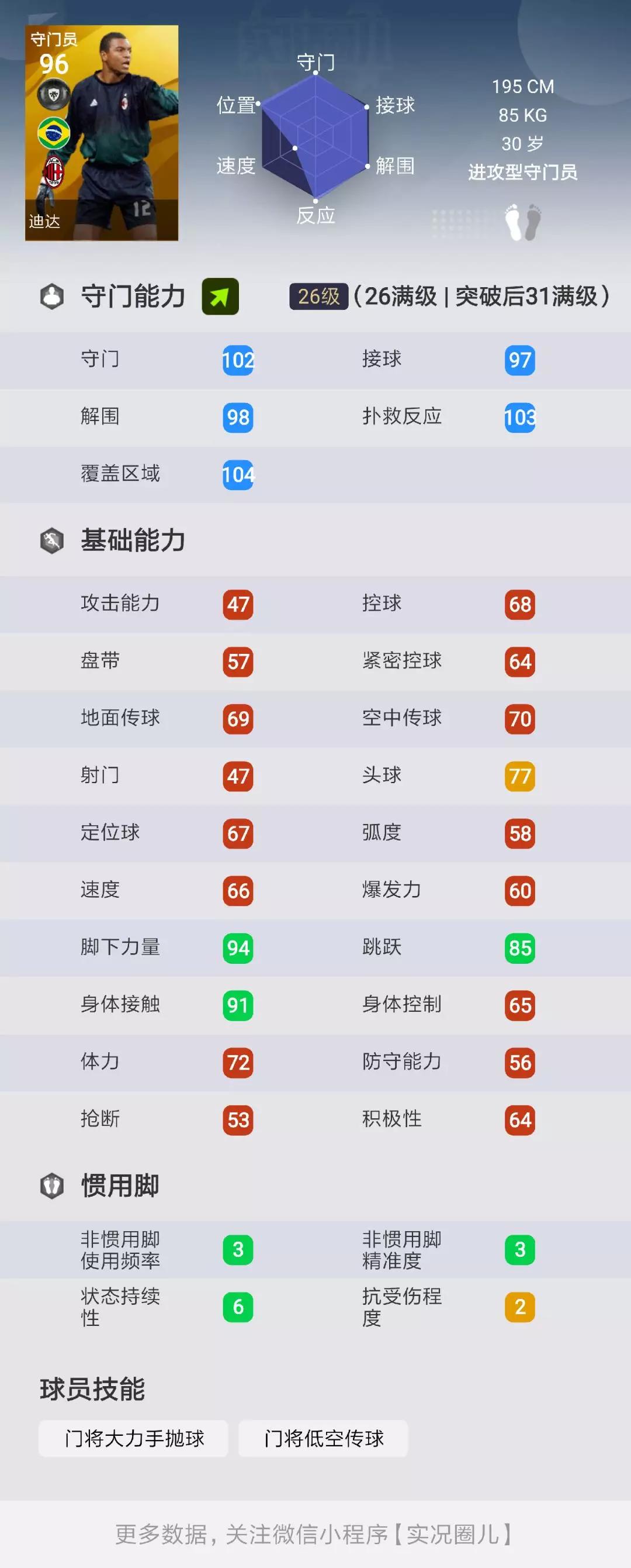 实况足球更新后黄传实力排名,十大被低估的足坛球员