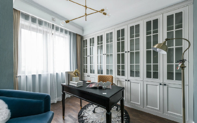 95平米美式简约风格装修设计,95平现代美式装修