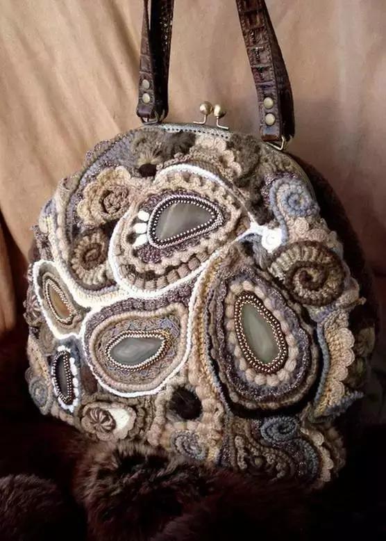 31款超美的爱尔兰钩花包,绝对让你爱不释手,独特的美!附教程