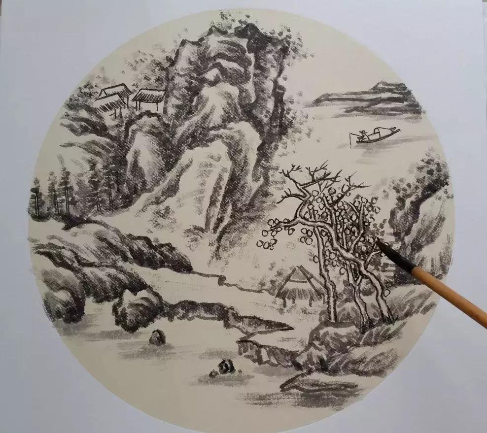 山水画入门怎么画,山水画怎么画水彩