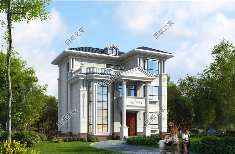 鼎川漂亮三层复式别墅设计图,三层复式旋转楼梯别墅内部效果图