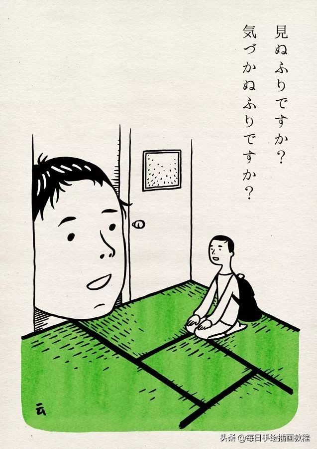 日本大师画插画,日本风格诡异插画