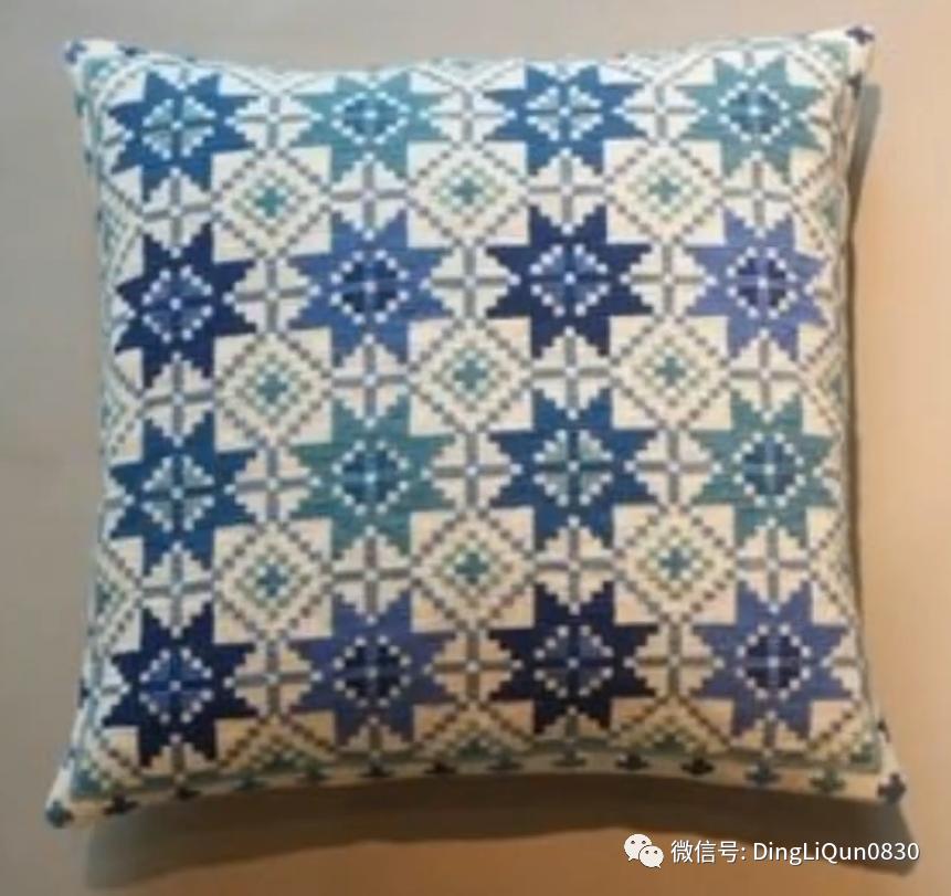 绣好的十字绣抱枕,十字绣新款圆形抱枕图案大全