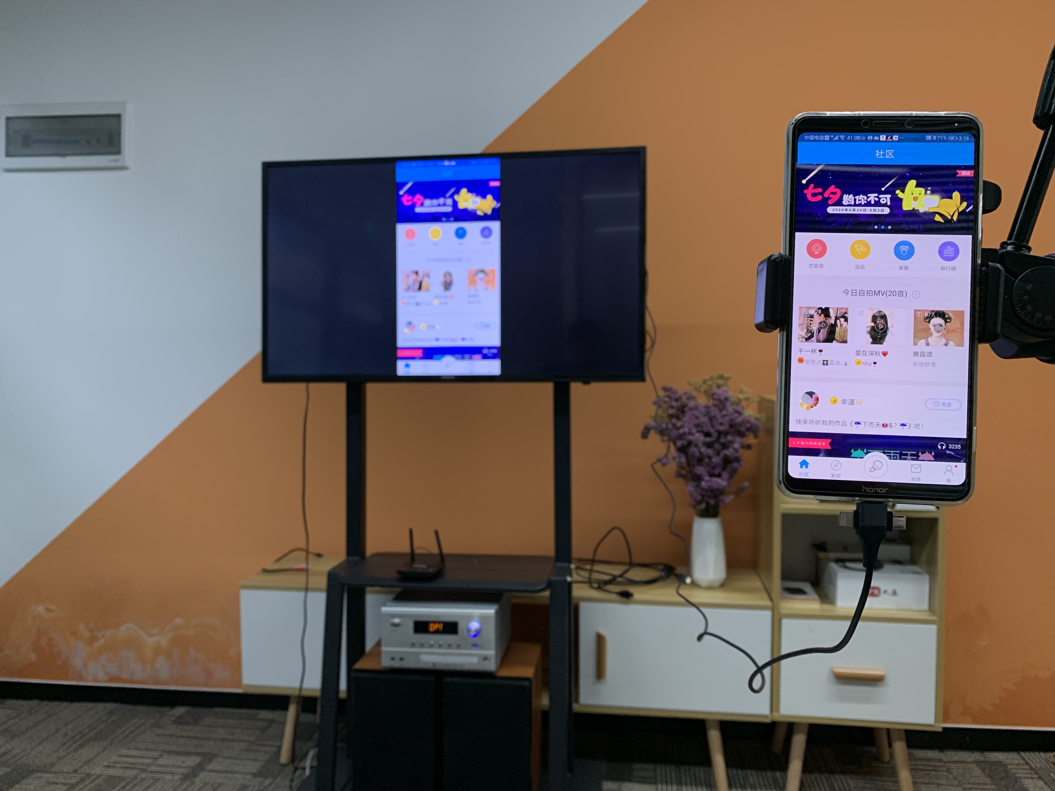 用5.0蓝牙接收器，复活老功放音响，连接电视不充会员无限K歌