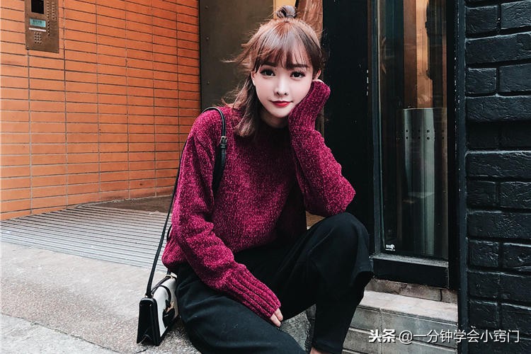 什么打底毛衣好看,黑色打底毛衣穿搭高级感