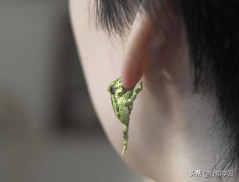 青蛙耳夹,卡通青蛙公仔耳夹