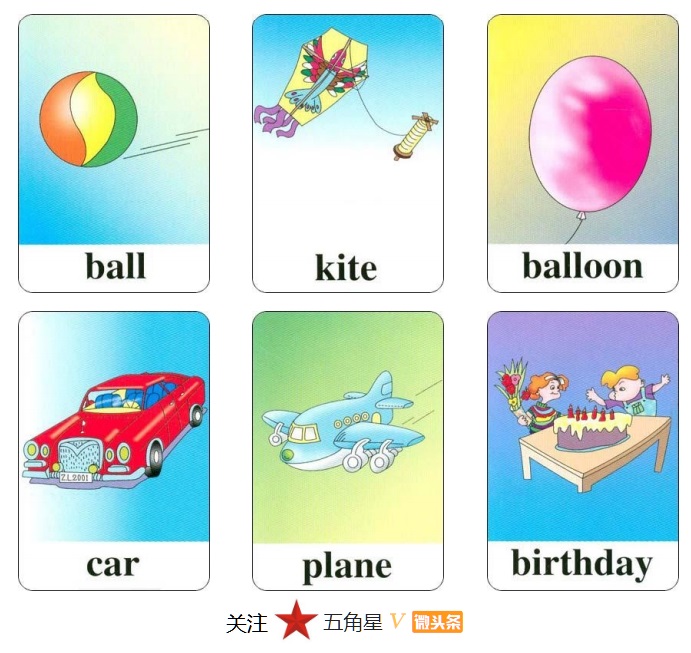 小学三年级英语单词识图卡,少儿英语看图片学单词工具篇