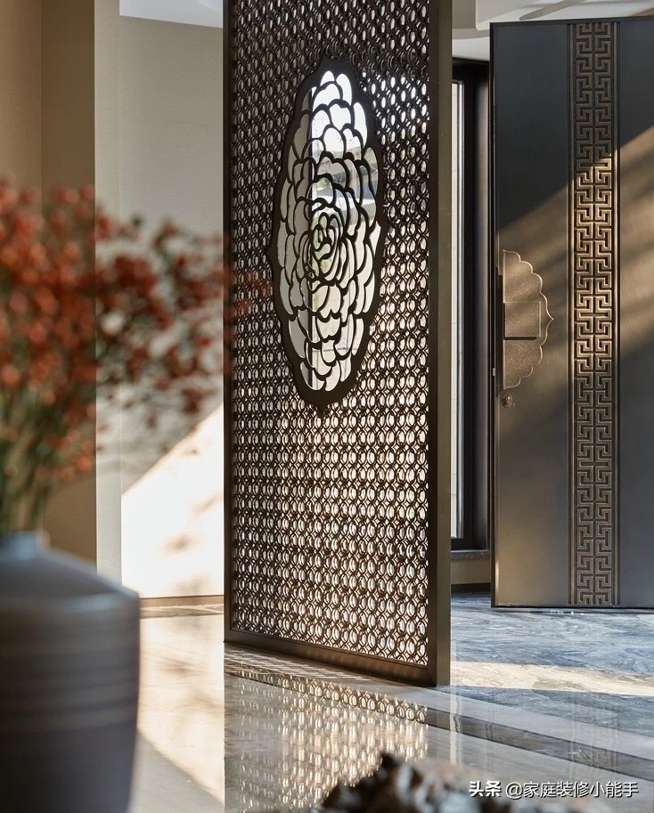 中式装修风格屏风,中式室内设计屏风