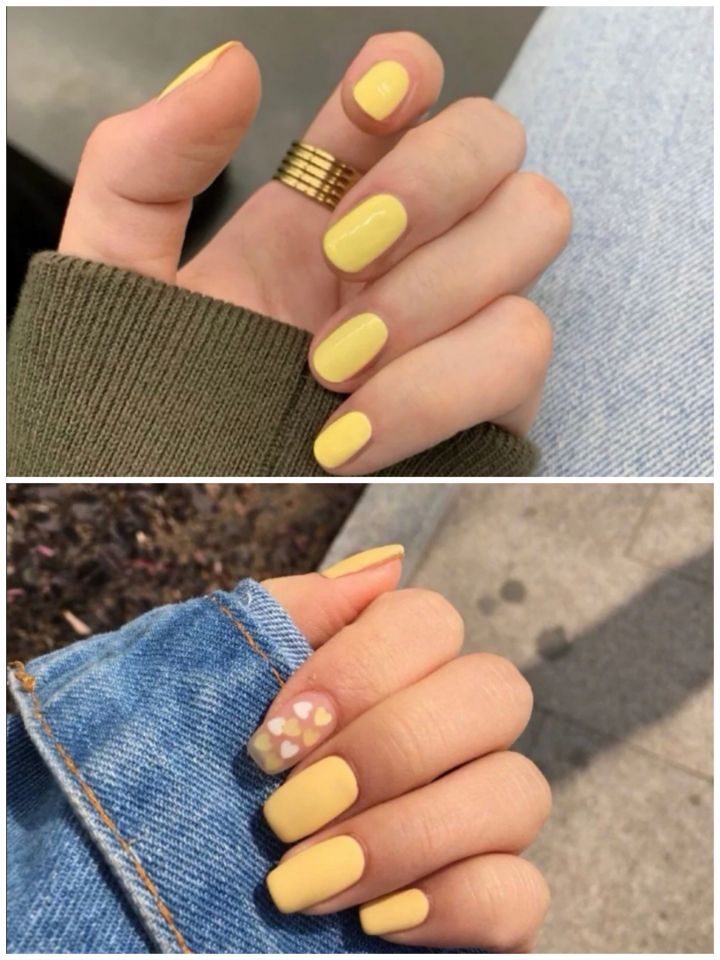 黄色美甲图片简称“黄片”