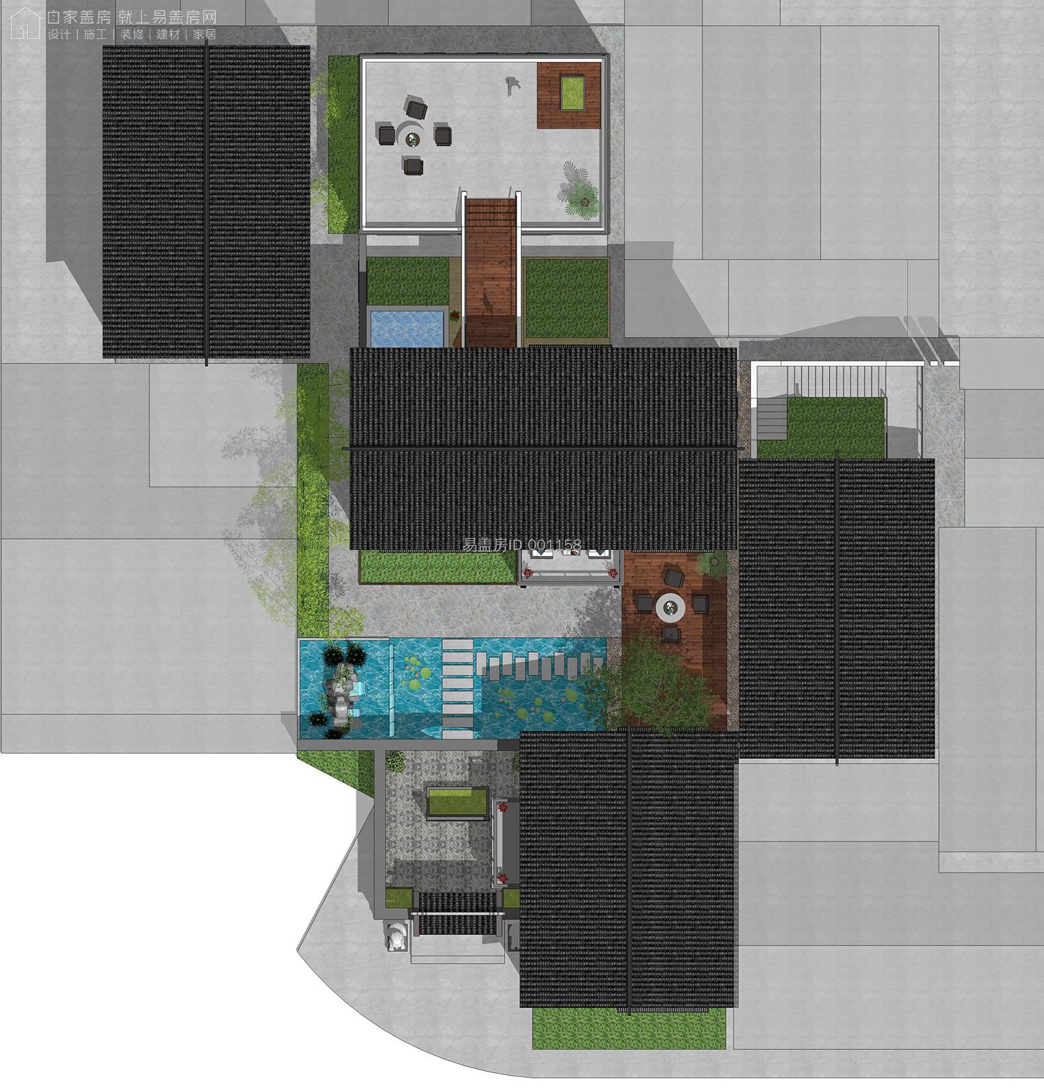 中式别墅群，不想住了可以作为民宿，顶天露台可烧烤、篝火舞会