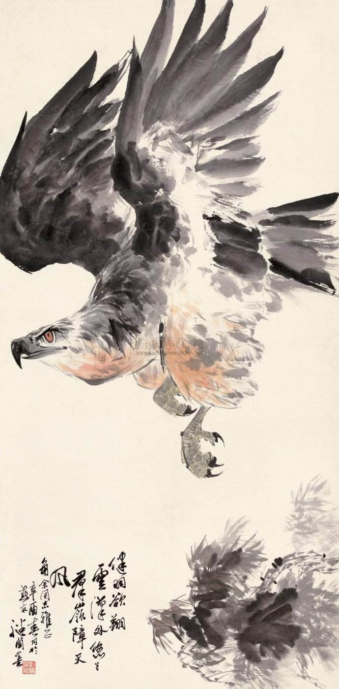 要想把鹰画好“势”不可挡