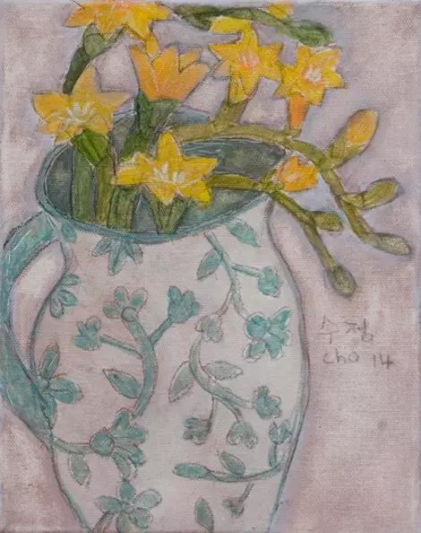 韩国女艺术家：卓秀英，画出来的雅致花草